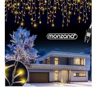 Guirlande Lumineuse MONZANA 10m 200 LED Blanc Chaud Décoration de Noël Eclairage Cascade Intérieur Extérieur
