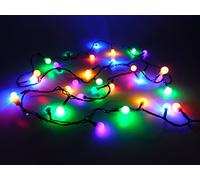 Guirlande lumineuse multicolore 35 LED Christmas Concepts® - Avec câble vert de 3 m - Décoration de sapin de Noël - Lampe d'intérieur - Prise royaume uni