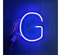 Guirlande lumineuse néon USB personnalisée pour décoration murale, chambre, maison, bureau - Guirlande lumineuse à DEL à suspendre avec interrupteur - Idée cadeau unique et pour fête (lettres G)