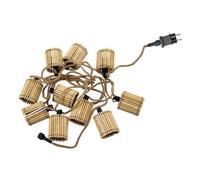 Guirlande d'extérieur 10 LED, bambou, câble en jute IP44 L.8m Newgarden Okinawa
