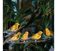 Guirlande lumineuse oiseaux solaires FISHTEC 5 oiseaux LED multicolores détachables Panneau solaire Décoration jardin balcon Transparent G