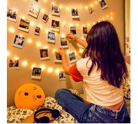 Guirlande Lumineuse Photo,10M Guirlande Lumineuse Decoration Chambre Cadeau Ado Fille Porte Photo 70 Clips Batterie Deco Chambre
