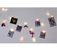 Guirlande lumineuse photo LED avec pinces colorées Porte-photos Clips photo Déco