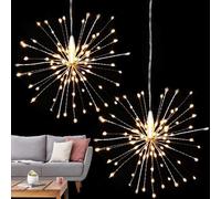 Guirlande lumineuse pissenlit - Lampe de jardin étanche - Guirlande lumineuse décorative à 120 LED - Éclairage paysager - Décoration de fête de Noël - Bougies magiques télécommandées Z