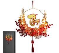 Guirlande Lumineuse pour Le Nouvel an | Décoration de Porte Dieu de l'éclairage LED | Pendentif de Porte d'entrée Traditionnel du Festival du Printemps pour la bénédiction du po
