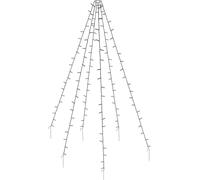 Guirlande lumineuse pour mât de drapeau et sapin de Noël - 800 cm de longueur - avec 400 LED en blanc chaud - éclairage de jardin mât de drapeau arbre jeté pour l'extérieur, piquets inclus