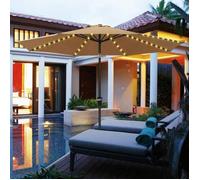 Guirlande lumineuse pour parasol led lampe avec télécommande et 10 attaches de câble décoration jardin