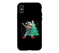 Guirlande Lumineuse pour Sapin de Noël avec Inscription « Dabbing Elf Merry Christmas » Coque pour iPhone X/XS