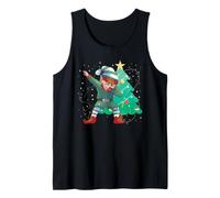 Guirlande Lumineuse pour Sapin de Noël avec Inscription « Dabbing Elf Merry Christmas » Débardeur