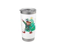 Guirlande lumineuse pour sapin de Noël avec inscription « Dabbing Elf Merry Christmas » Gobelet isotherme en acier inoxydable double paroi