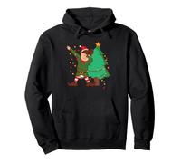 Guirlande Lumineuse pour Sapin de Noël avec Inscription « Dabbing Elf Merry Christmas » Sweat à Capuche