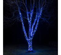 Guirlande Lumineuse Pro Connect 60m 600 LED Bleue et Blanche Câble Noir Raccordable
