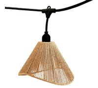 Guirlande lumineuse raccordable d'extérieur avec abat-jour en corde style bohème 7 ampoules à filament douille E27 LED blanc chaud RAFFY LIGHT 6m