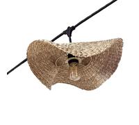 Guirlande lumineuse raccordable d'extérieur avec abat-jour en herbe marine style bohème 7 ampoules à filament douille E27 LED blanc chaud MOLLY LIGHT 6m