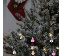 Guirlande Lumineuse Rideau Décoration de Noël Leuchtkette Pile Étoiles Bille LED