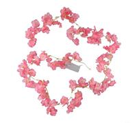Guirlande lumineuse rose pour fleurs de cerisier - Guirlande de fleurs artificielles LED - Décoration printanière pour chambre à coucher, jardin