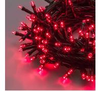 Guirlande lumineuse rouge 12 8M 320 LED 8 modes câble vert IP44 31V Lotti