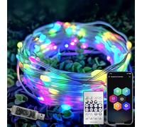 Guirlande lumineuse RVB de 5 m - Changement de couleur - Application intelligente et télécommande - Synchronisation de la musique - Minuterie - 200 modes - Tuyau lumineux USB étanche pour intérieur