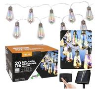 Guirlande lumineuse - SARCIA.EU - 20 LED - 5,8m - Blanc froid - Solaire
