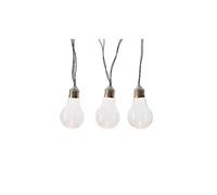 JardiDéco Guirlande lumineuse solaire 10 ampoules LED Blanc chaud