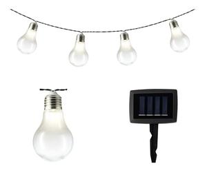 Guirlande lumineuse solaire 10 ampoules Led Blanc chaud - Kaemingk