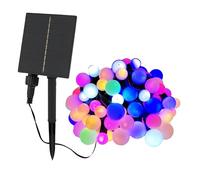 Guirlande lumineuse solaire 100 ampoules rondes multicolores LED BILLY RGB 10.90m