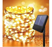 Guirlande Lumineuse Solaire - 12M 100 LED - Étanche - Jardin, Terrasse, Arbre de Noël, Fête Party Décoration