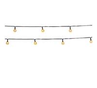 Guirlande lumineuse solaire 20 globes scintillants LED blanc chaud FESTY WHITE 5.80m