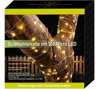 Guirlande lumineuse solaire 200 Micro-LEDs 21,9m blanc chaud Eclairage de jardin Décoration de terrasse