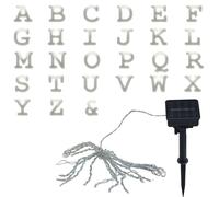 Guirlande lumineuse solaire 20x LED Lampe lettres jardin extérieur Deko lampe clignotante permant, ABC, L 390 cm