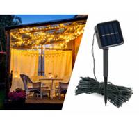 Lunartec : Guirlande lumineuse solaire 22 m - 200 LED blanc chaud