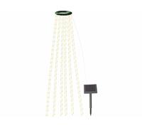 Guirlande lumineuse solaire à effet cascade 12 fils / 300 LED - Blanc chaud - L