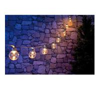 Lunartec Guirlande lumineuse solaire à LED design ampoule classique 3,80 m