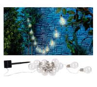 Guirlande lumineuse solaire à LED design ampoule classique - 8,5 m - Lunartec