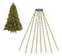 Guirlande lumineuse solaire à LED en forme d'étoile, guirlande lumineuse cascade pour sapin de Noël