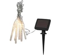Guirlande lumineuse solaire "BUBBLY", optique à bulles d'air, couleur de la lumière blanc chaud, longueur totale environ 3,8 m, interrupteur crépusculaire, panneau solaire avec piquet de sol
