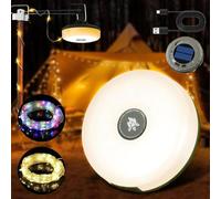 Guirlande lumineuse solaire de camping enroulable - 10 m - Portable - USB - Extensible - Pour le camping et le camping