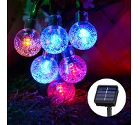 Realky Guirlande Lumineuse Exterieure,8 Modes Guirlande Solaire Exterieur,60 LED IP65 Étanche Guirlande Guinguette Exterieur, Guirlande Exterieur Décoration pour Jardin Terrasse