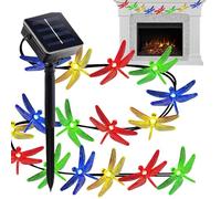 Guirlande Lumineuse Solaire d'extérieur | 30 LED en Forme de avec 8 Modes, éclairage étanche pour Jardin, Cour, Arbre, clôture, tonnelle, terrasse