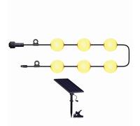 Guirlande lumineuse solaire d'extérieur 6 boules Ampoule LED BOLLY LIGHT SOLAR 5,5m avec crochet