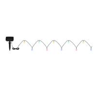 Guirlande lumineuse solaire, éclairage extérieur de jardin, noir opale mat, IP44, L 580 cm 