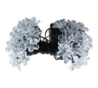 Guirlande lumineuse solaire en forme de fleur de cerisier blanc chaud, 100 LED, lampe florale étanche, marche/arrêt automatique, autonomie de 12 heures, pas de frais d'électricité pour terrasse