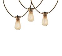 Guirlande lumineuse solaire et sur secteur en corde 10 ampoules transparentes LED blanc chaud FANTASY CORD SOLAR 8m