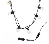 Guirlande lumineuse solaire et sur secteur raccordable 20 ampoules transparentes LED blanc chaud PARTY CLEAR 20 L8.70m