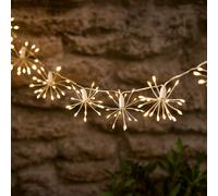 Guirlande Lumineuse Solaire Étoiles Scintillantes à 200 LED, Rechargeable par USB