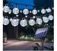 Guirlande lumineuse solaire extérieure 11m 60 LEDs, jardin, IP65 étanche, 8 modes, blanc froid blanc GUIRLANDE LUMINEUSE D'EXTERIEU