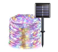 Guirlande Lumineuse Solaire Extérieure 7M 50 LED IP65 - Fil de Cuivre Étanche Colorée pour Décoration de Jardin, Noël, Patio, Balcon, Fête