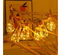 Guirlande Lumineuse Solaire Extérieure avec 16 Ampoules Guirlande Solaire Vintage de 8 M Lumières Extérieures Résistantes Aux Intempéries 8 Modes Adaptés à la Décoration Garden Party Balcon Mariage