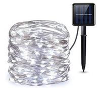 Guirlande lumineuse solaire extérieure étanche Jardin décoré 10 mètres 100 micro LED (Blanc froid) G