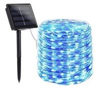 Guirlande lumineuse solaire extérieure étanche Jardin décoré 10 mètres 100 micro LED (Bleu) Bleu G